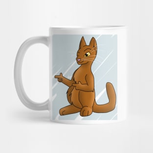 Winking Finger Guns Cat Mug